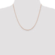 14K Rose Gold 1mm Sparkle Octagonal Box Chain