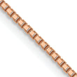 14K Rose Gold 1mm Sparkle Octagonal Box Chain