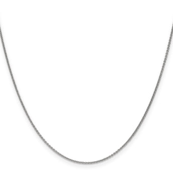 14K White Gold 1.1mm Round Cable Chain