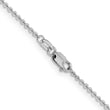 14K White Gold 1.4mm Flat Cable Chain