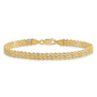 14K 4.5mm Wide Diamond-Cut Triple Rope Chain
