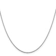 14K White Gold 1.3mm Loose Rope Chain