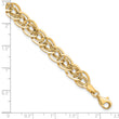 10K Yellow Gold Triple Fancy Link Bracelet