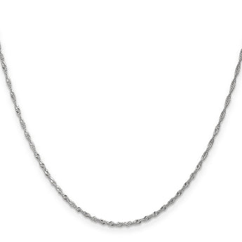 10K White Gold 1.3mm Singapore Chain