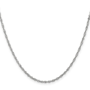 10K White Gold 1.7mm Singapore Chain