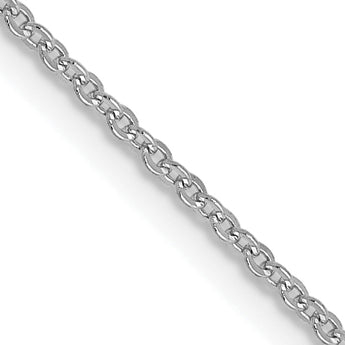 10K White Gold 1.1mm Flat Cable Chain