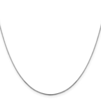 10K White Gold .95mm Sparkle Octagonal Box Chain