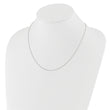 10K White Gold Adjustable .8mm Wheat Chain