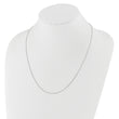 10K White Gold Adjustable .8mm Wheat Chain