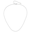 10K White Gold Adjustable 1mm D/C Cable Chain