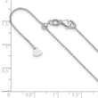 10K White Gold Adjustable 1.1mm D/C Cable Chain