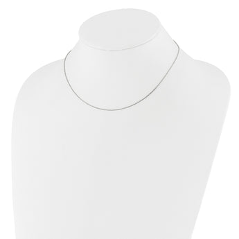 10k White Gold 1.05mm D/C Cable 1in+1in Adjustable Chain