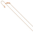 10K Rose Gold Adjustable .7mm Baby Box Chain