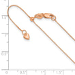 10K Rose Gold Adjustable .7mm Baby Box Chain
