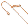 10k Rose Gold Adjustable 1mm Wheat Chain