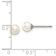 Inverness Titanium 5mm Glass Pearl Post Earrings