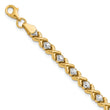 10K with Rhodium Polished and D/C Bracelet