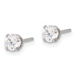 Inverness Stainless Steel 4mm CZ Post Earrings