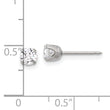 Inverness Stainless Steel 4mm CZ Post Earrings