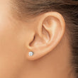 Inverness Stainless Steel 4mm Square CZ Post Earrings - Birthstone Company