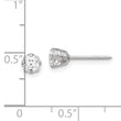 Inverness Stainless Steel 4mm Square CZ Post Earrings - Birthstone Company