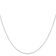 14K White Gold 13 inch Carded .42mm Curb with Spring Ring Clasp Chain