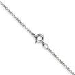 14K White Gold 13 inch Carded .42mm Curb with Spring Ring Clasp Chain