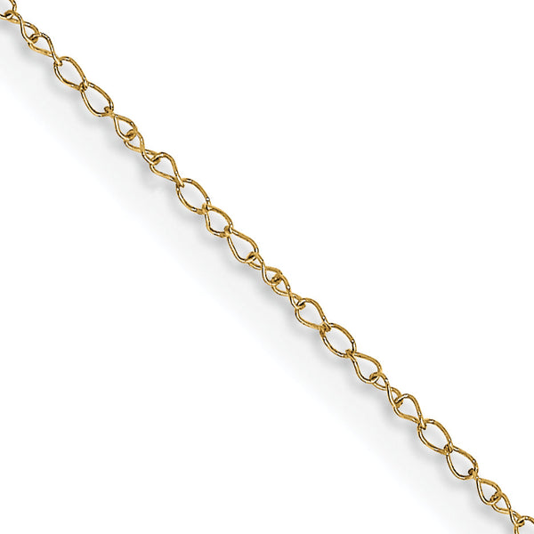 0.42mm 14K Yellow Gold Curb Chain