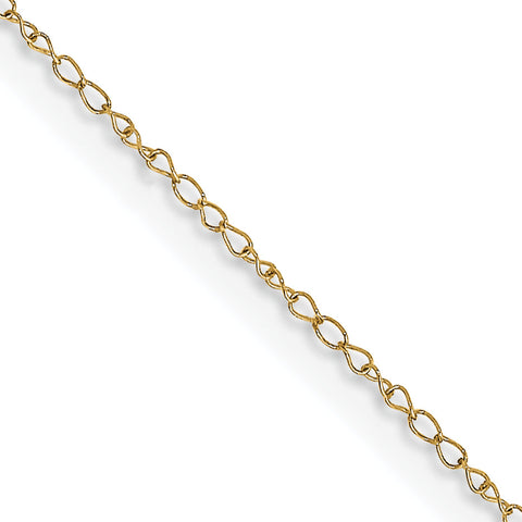 0.42mm 14K Yellow Gold Curb Chain