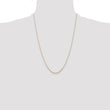 14K Rose Gold 16 inch Carded .6mm Cable Rope with Spring Ring Clasp Chain
