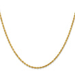 14K 2mm Diamond-Cut Rope Chain