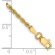 14K 2mm Diamond-Cut Rope Chain