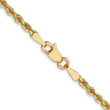 14K 2.5mm Diamond-Cut Rope Chain