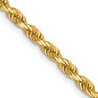 14K 2.75mm Diamond-Cut Lightweight Rope Chain