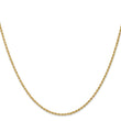 14K 1.8mm Solid Regular Rope Chain