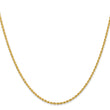 14K 2mm Solid Regular Rope Chain