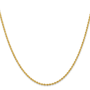 14K 2mm Solid Regular Rope Chain