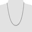 14K White Gold 4mm Diamond-Cut Rope Chain