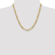 14K 6.00mm Flat Figaro Chain