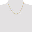 14K 1.3mm D/C Spiga (Wheat) Chain