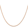 14K Rose Gold 1.5mm Diamond-Cut Rope Chain