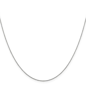 14K White Gold .8mm Loose Rope Chain