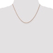 14K Rose Gold 1mm Singapore with Lobster Clasp Chain
