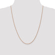14K Rose Gold 1mm Singapore with Lobster Clasp Chain