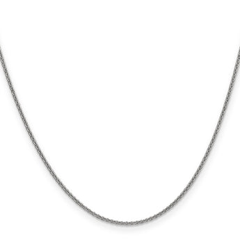 14K White Gold 1.4mm Round Cable Chain