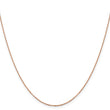 14K Rose Gold 1.1mm Flat Cable Chain