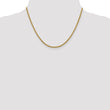 14K 2.4mm Semi-Solid D/C Round Box Chain