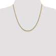 14K 2.4mm Semi-Solid D/C Round Box Chain