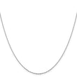 14K White Gold 1mm D/C Open Long Link Cable Chain