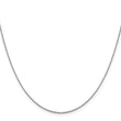 14K White Gold 1.15mm D/C Oval Link Chain